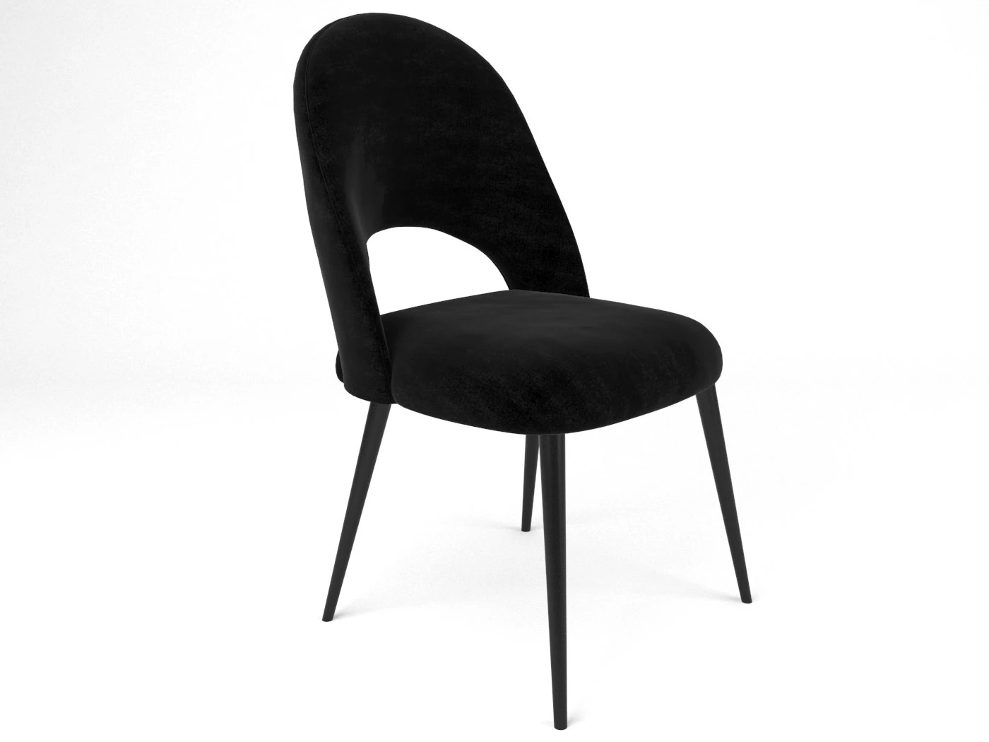 chair iris noir maisons du monde 3D Model .c4d .max .obj .3ds .fbx .stl .blend 