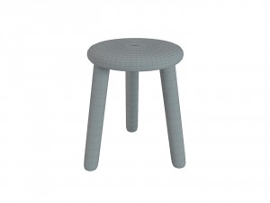 3d stool fourrureadas laredoute 3D Модель