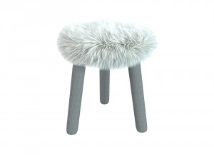 3d stool fourrureadas laredoute 3D Модель