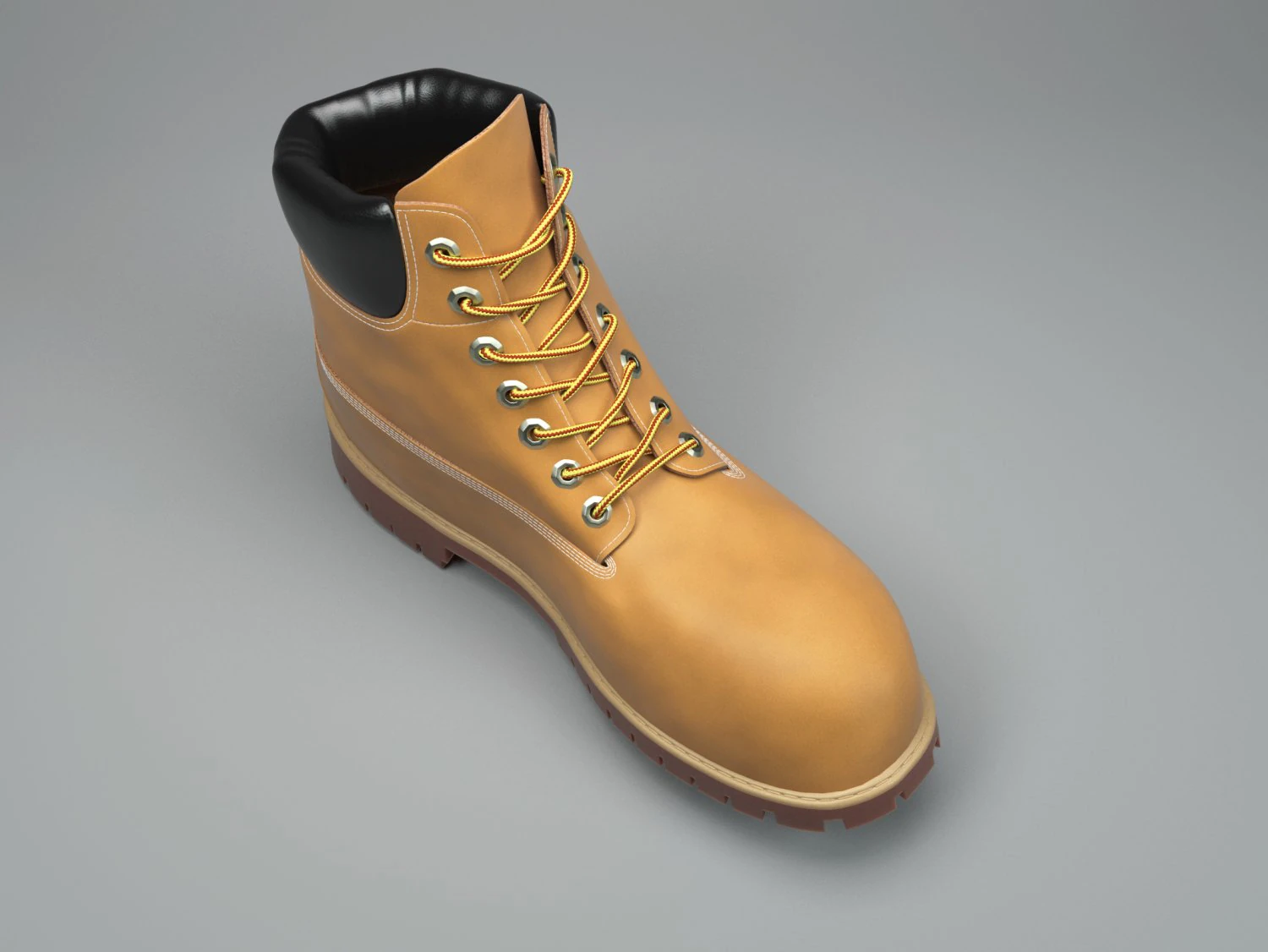 timberland boot 3D Model .c4d .max .obj .3ds .fbx .stl .blend 