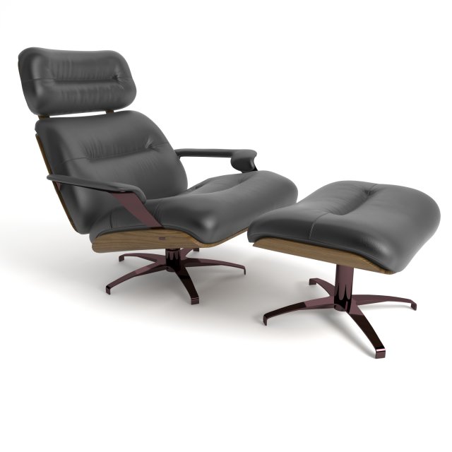 athea pivoting armchair and ottoman roche bobois 3Dモデル .c4d .max .obj .3ds .fbx .stl .blend 