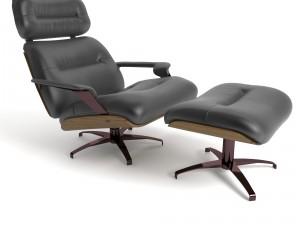 athea pivoting armchair and ottoman roche bobois 3D Model