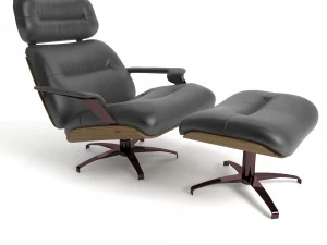 athea draaifauteuil en poef roche bobois 3D Model