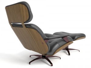 athea pivoting armchair and ottoman roche bobois 3Dモデル