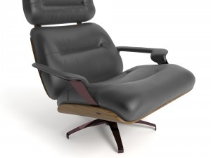 athea pivoting armchair and ottoman roche bobois 3Dモデル