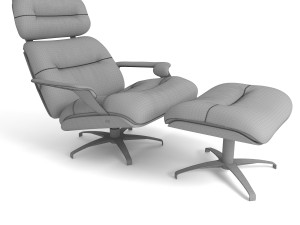 athea pivoting armchair and ottoman roche bobois 3Dモデル