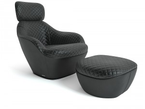 bergamote armchair and ottoman 3D Model