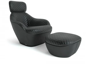 bergamote armchair and ottoman 3D Model