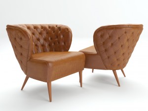 fado armchair leather 3D Modell