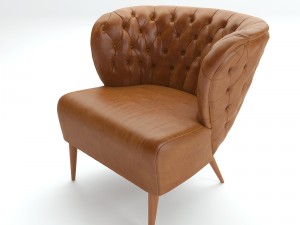 fado armchair leather 3D Modell