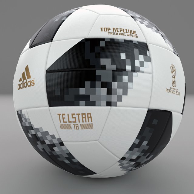 Corte Como Por adidas telstar 18 world cup top replique 3D Model in Sports Equipment  3DExport