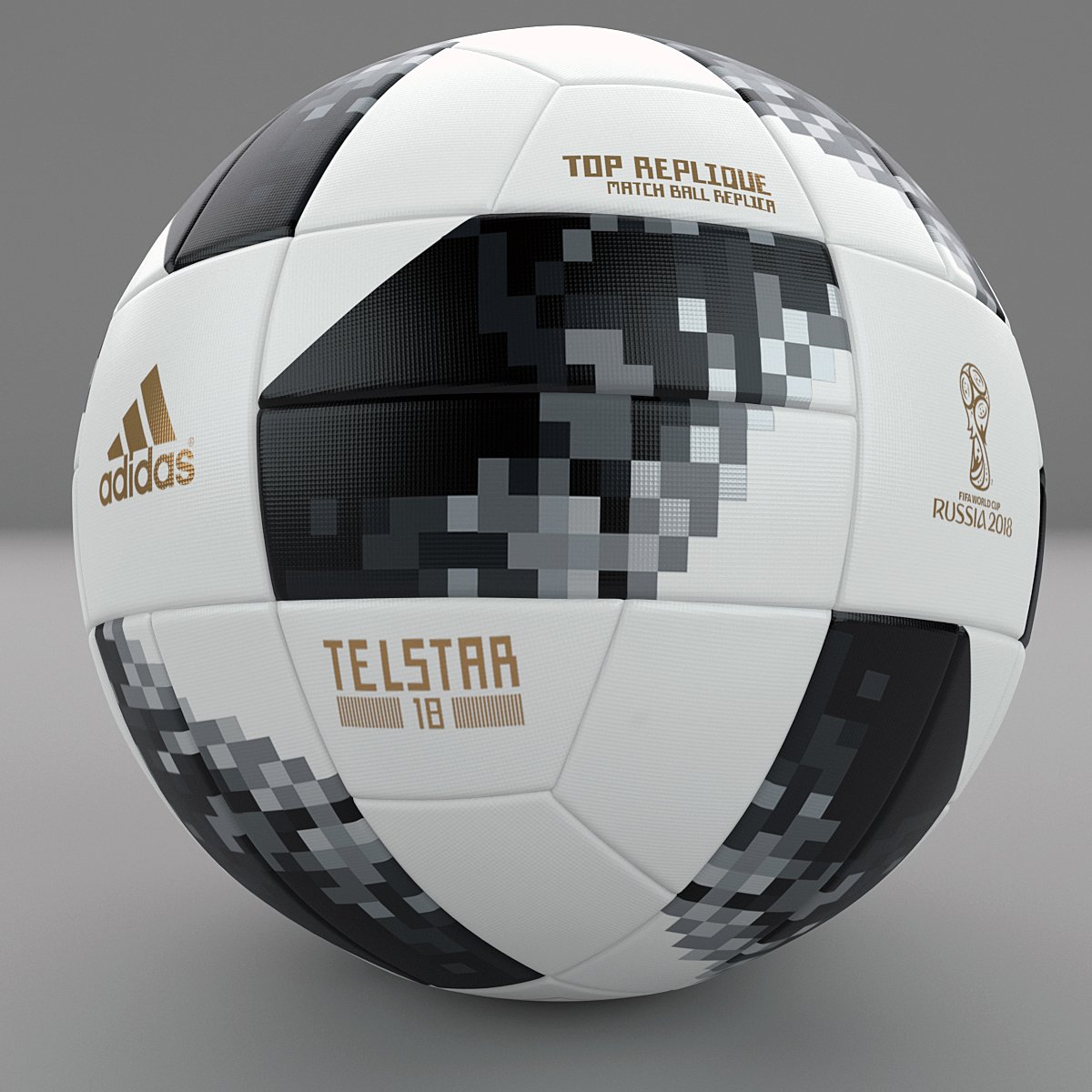 adidas telstar 18 world cup top replique 3D Model Sports Equipment 3DExport
