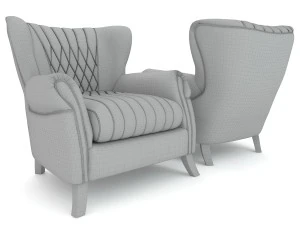 armchair vintage country 3D Model