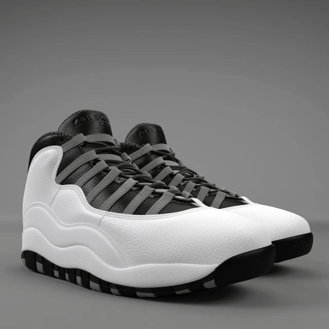air jordan 10 retro Modèle 3D .c4d .max .obj .3ds .fbx .stl .blend 