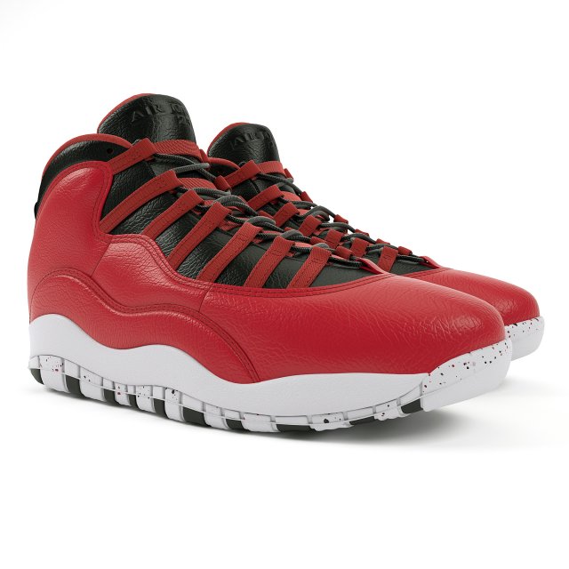 air jordan 10 retro nike 3D मॉडल .c4d .max .obj .3ds .fbx .stl .blend 