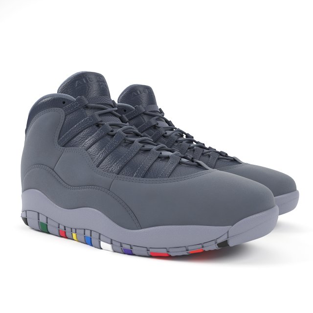 air jordan 10 retro nike Modelo 3D .c4d .max .obj .3ds .fbx .stl .blend 