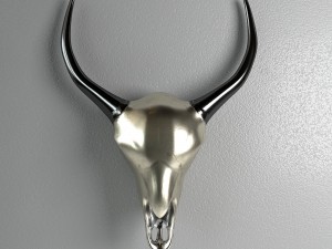 deco antler scull rose gold 3D Модель