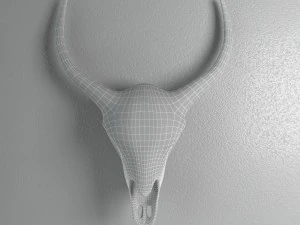 deco antler scull rose gold 3D Model