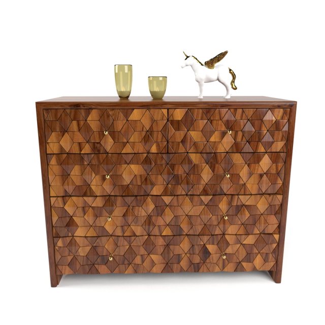 dresser mirage 5drw 3D Model .c4d .max .obj .3ds .fbx .stl .blend 
