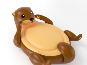 inflatable otter Modèle 3D