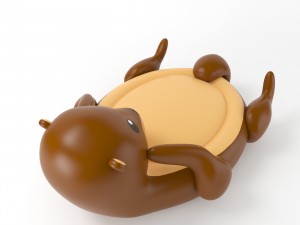 inflatable otter Modèle 3D