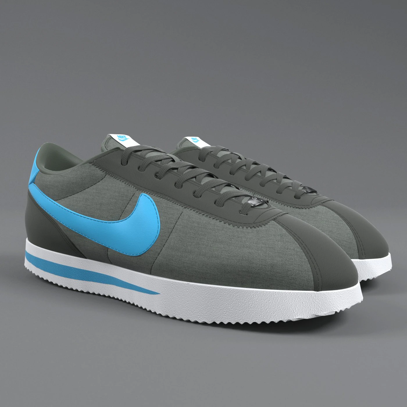 nike cortez basic nylon 3D Model .c4d .max .obj .3ds .fbx .stl .blend 