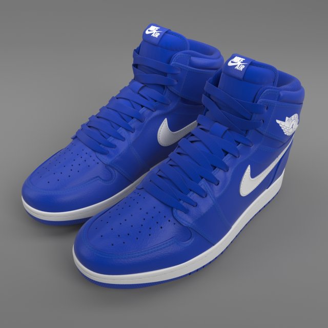 air jordan 1 retro high pbr 3D Model .c4d .max .obj .3ds .fbx .stl .blend 