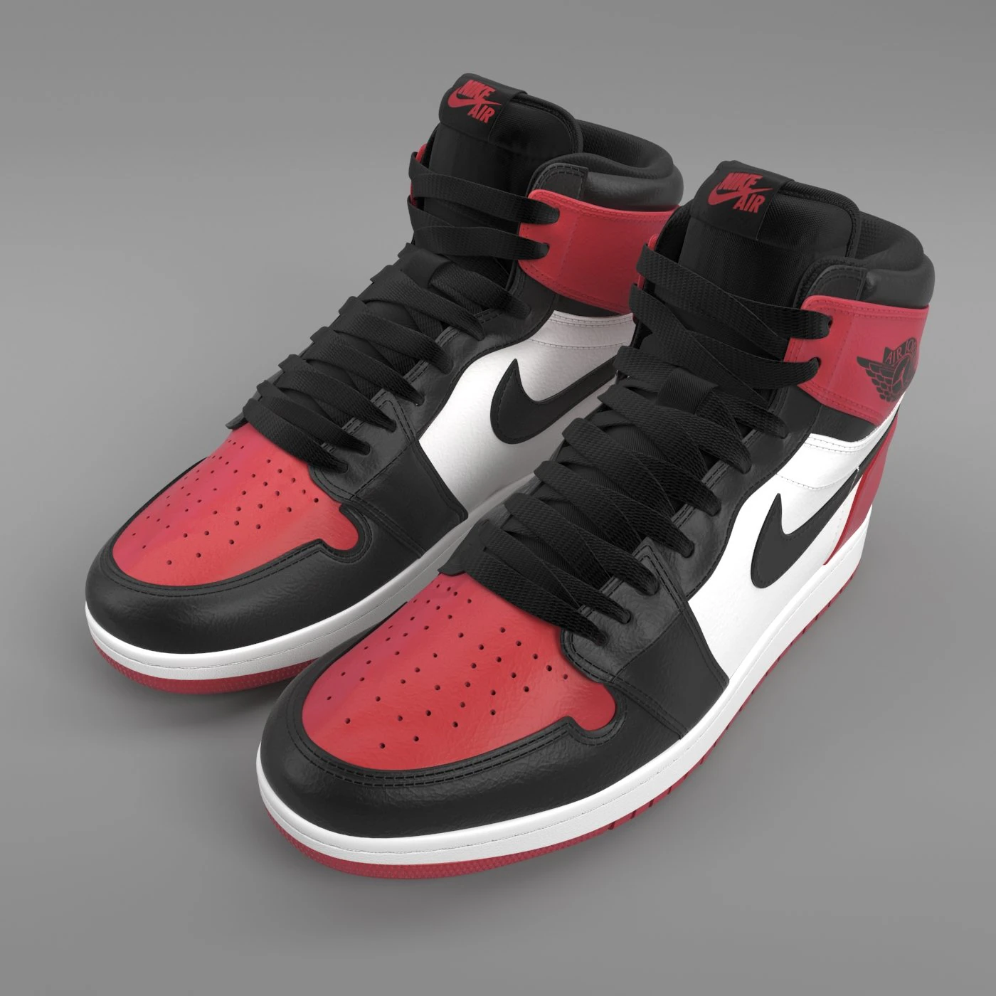 air jordan 1 retro high pbr 3D Model .c4d .max .obj .3ds .fbx .stl .blend 