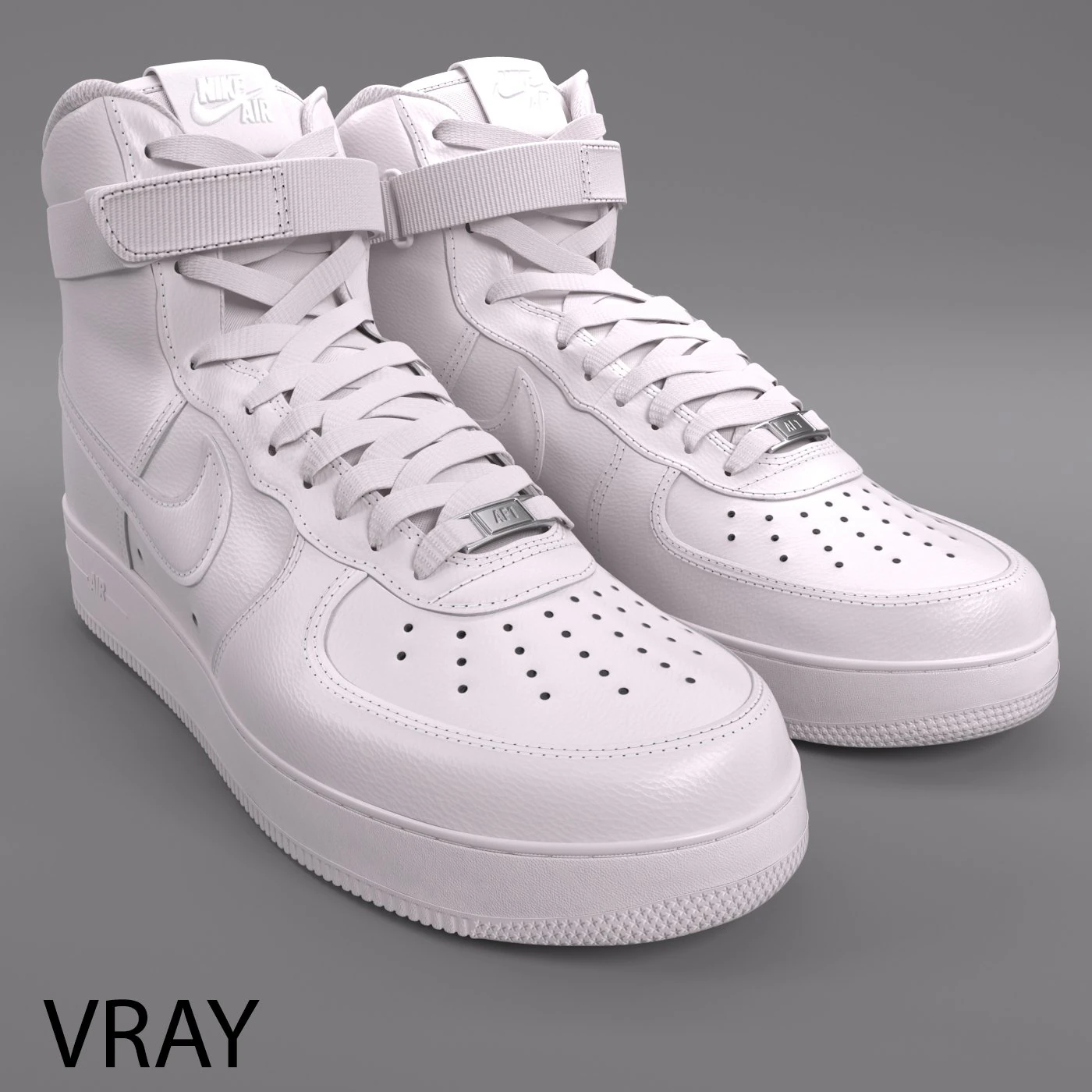air force 1 nike pbr 3D Model .c4d .max .obj .3ds .fbx .stl .blend 