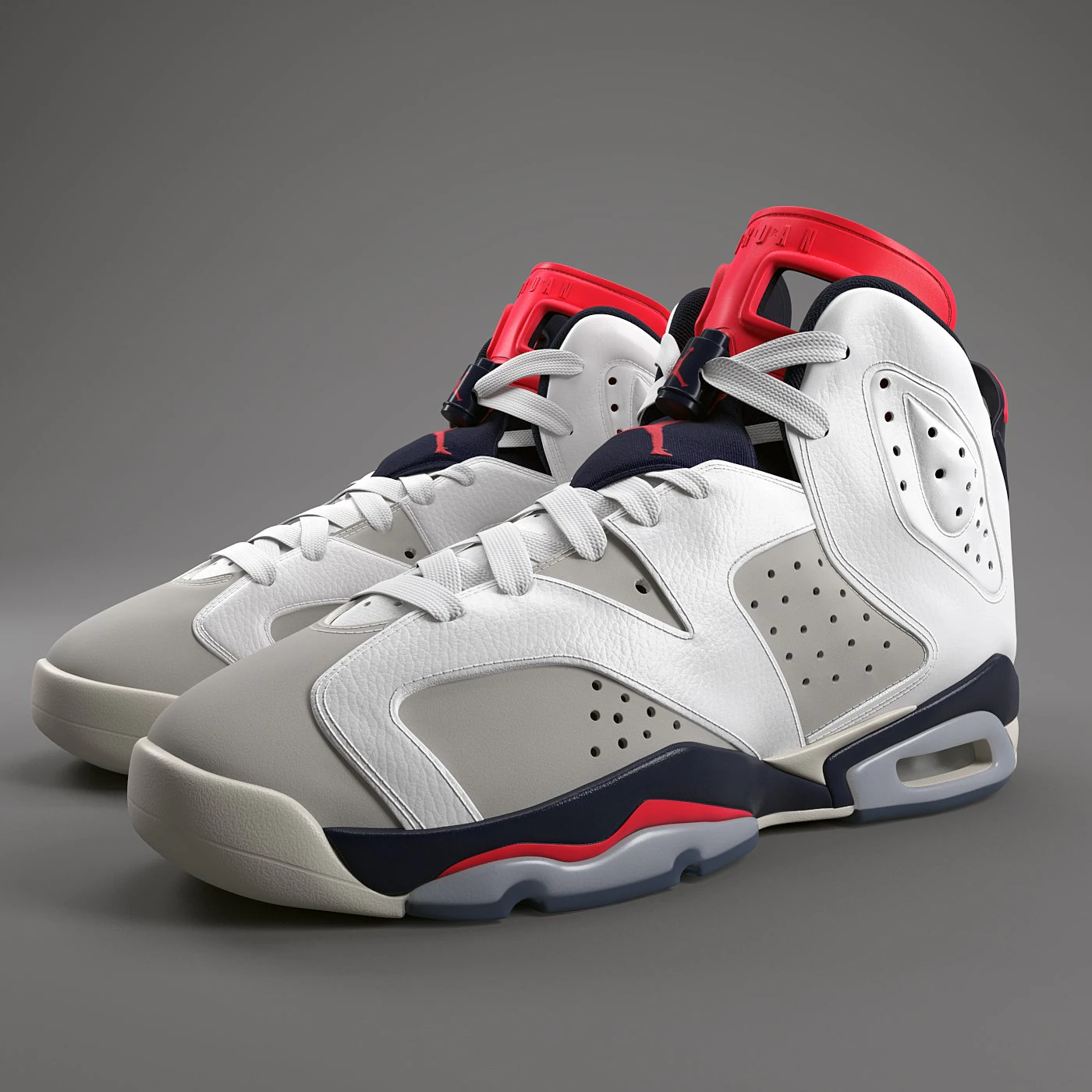 air jordan 6 retro pbr 3D Model .c4d .max .obj .3ds .fbx .stl .blend 