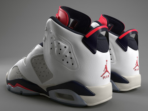 air jordan 6 retro pbr 3D Model