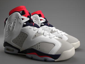 air jordan 6 retro pbr 3D Model