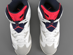 air jordan 6 retro pbr 3D Model