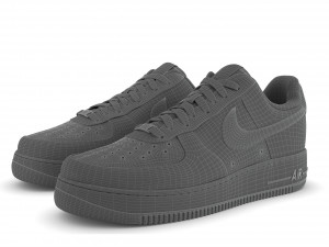 air force 1 low nike pbr Modelo 3D