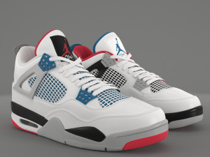 air jordan 4 retro what the pbr Model 3D