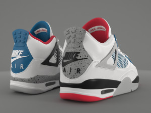 air jordan 4 retro what the pbr Model 3D