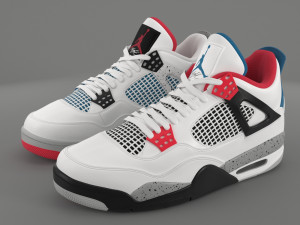 air jordan 4 retro what the pbr Model 3D