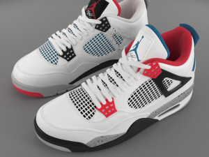 air jordan 4 retro what the pbr Model 3D