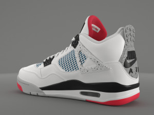 air jordan 4 retro what the pbr Model 3D