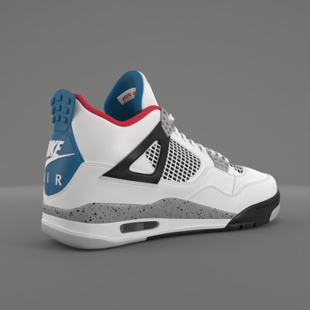 air jordan 4 retro what the pbr Low-poly 3D Model