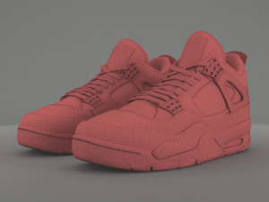 air jordan 4 retro what the pbr Model 3D