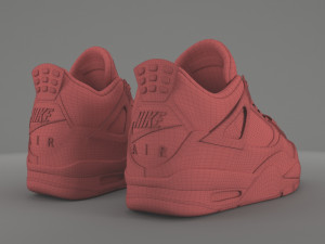air jordan 4 retro what the pbr Model 3D