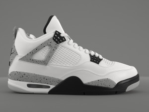 air jordan 4 retro cement pbr 3D Model