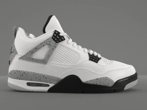 air jordan 4 retro cement pbr 3D Model