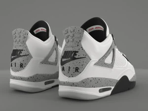 air jordan 4 retro cement pbr 3D Model