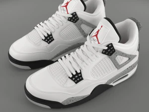 air jordan 4 retro cement pbr 3D Model