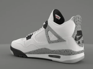 air jordan 4 retro cement pbr 3D Model