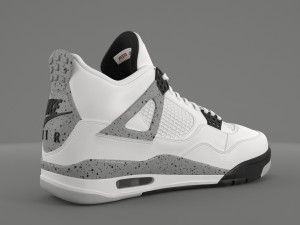 air jordan 4 retro cement pbr 3D Model
