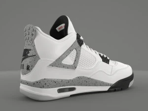 air jordan 4 retro cement pbr 3D Model