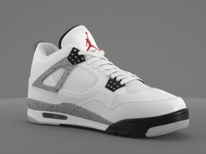 air jordan 4 retro cement pbr 3D Model